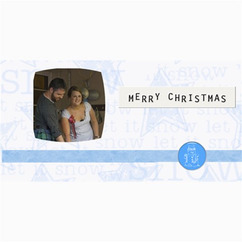 Blue Christmas Photo Card By Joan T 8 x4  Photo Card - 1