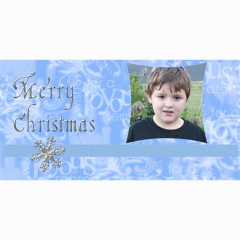 Blue Christmas Photo Card3 By Joan T 8 x4  Photo Card - 1