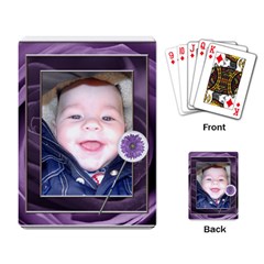 Purple Floral Playing Cards - Playing Cards Single Design (Rectangle)