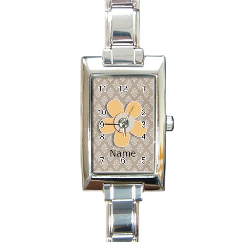 Rectangular Italian Charm Watch Front