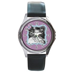 Purple Haze watch - Round Metal Watch