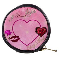 I Heart you light pink with lips - Mini Makeup Bag