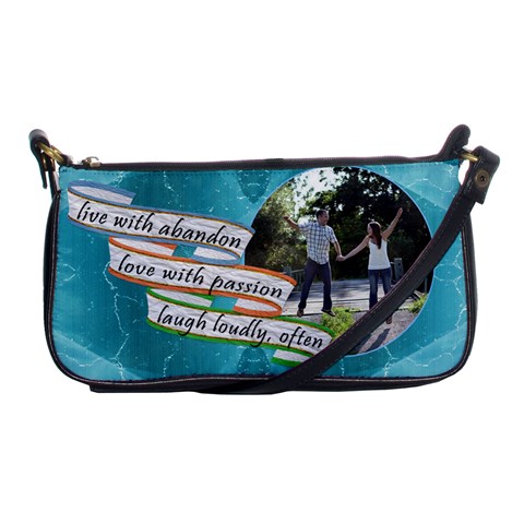 Live, Love, Laugh Shoulder Clutch Bag By Lil Front