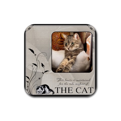 Cat Comfort Coaster By Lil Front