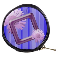 purple stripes mini makeup bag
