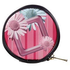 pink stripes mini makeup bag