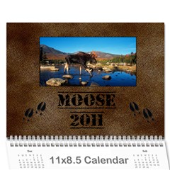 Moose calendar - Wall Calendar 11  x 8.5  (12-Months)