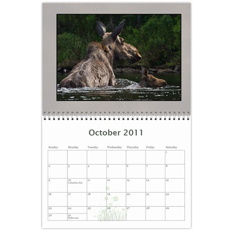 Moose Calendar By Gnose Oct 2011