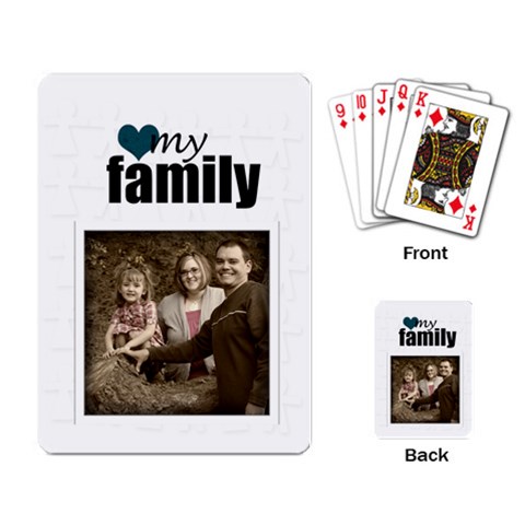 My Family Cards White By Amanda Bunn Back