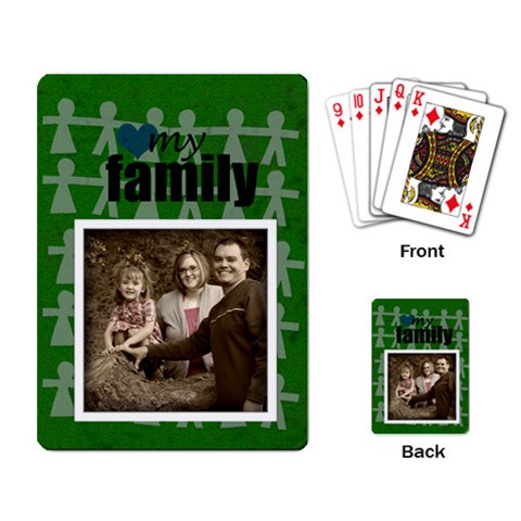 My Family Cards Green By Amanda Bunn Back