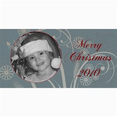 Merry Christmas 2010 turquoise - 4  x 8  Photo Cards