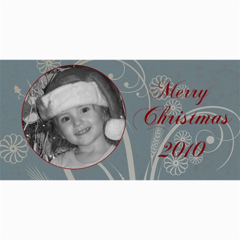 Merry Christmas 2010 Turquoise By Amanda Bunn 8 x4  Photo Card - 5