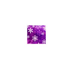 Funky Purple Merry Christmas Snowflake Christmas Card