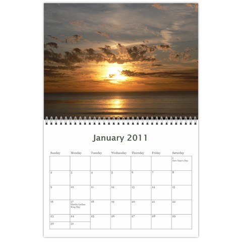 Sunset Calendar By Judy Jan 2011