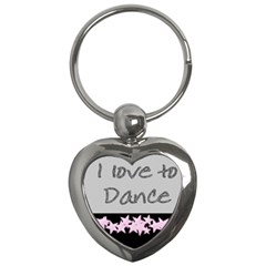 i love to dance key chain - Key Chain (Heart)