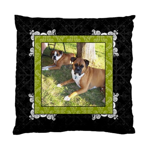 Green, Black, & White 2 Sided Cushion Case By Klh Back