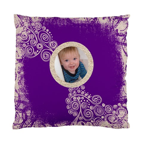 Santa Baby Fantasia Purple Swirls Cushion 2 By Catvinnat Back