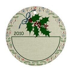 Christmas Holly Ornament - Ornament (Round)