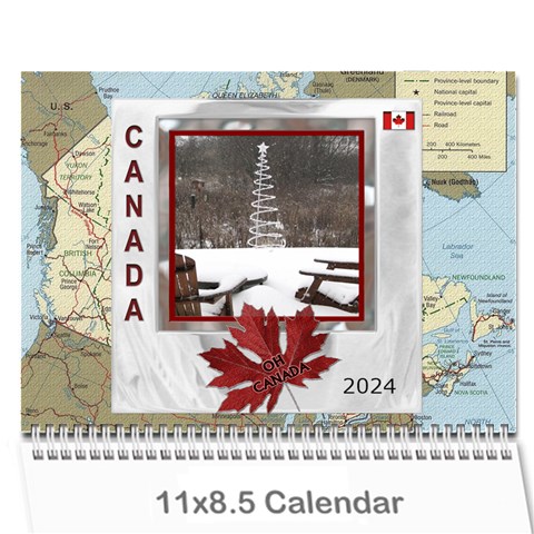 Canada 12 Month 2024 Calendar By Lil Cover