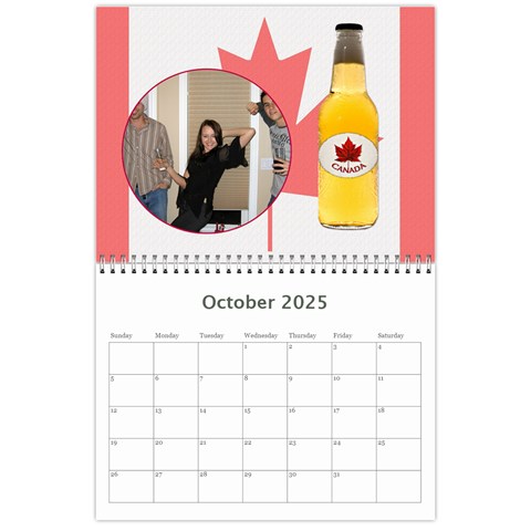 Canada 12 Month 2025 Calendar By Lil Oct 2025