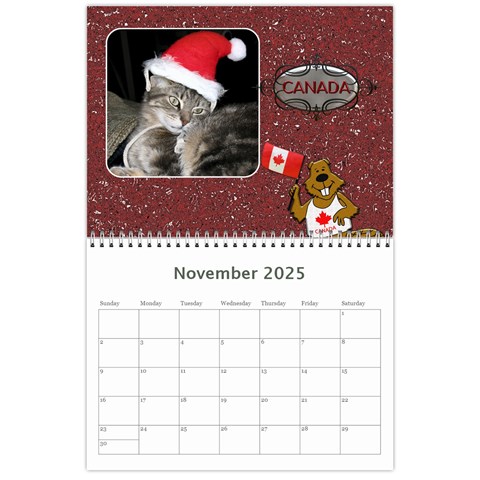 Canada 12 Month 2025 Calendar By Lil Nov 2025