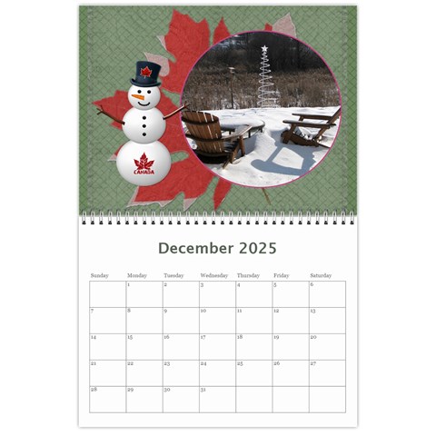 Canada 12 Month 2024 Calendar By Lil Dec 2024