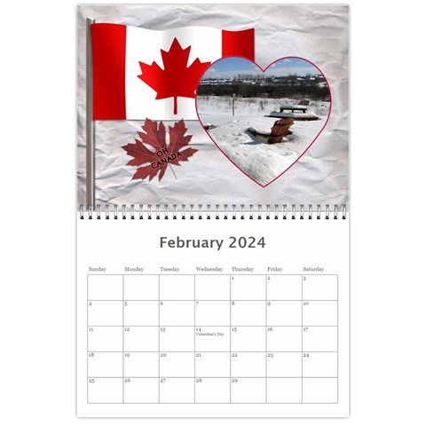 Canada 12 Month 2024 Calendar By Lil Feb 2024