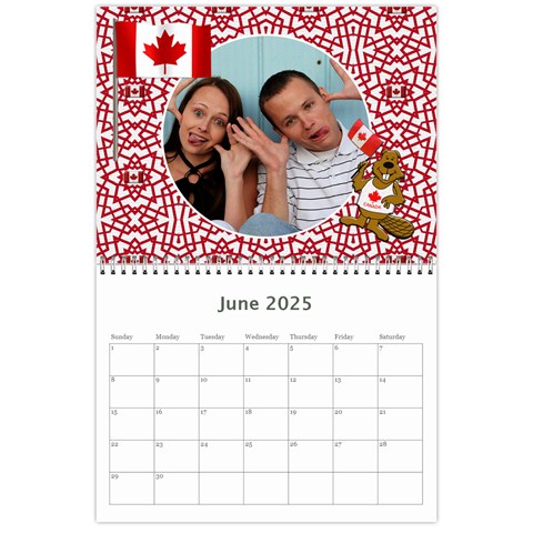 Canada 12 Month 2025 Calendar By Lil Jun 2025