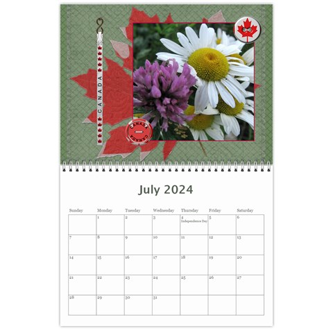Canada 12 Month 2024 Calendar By Lil Jul 2024