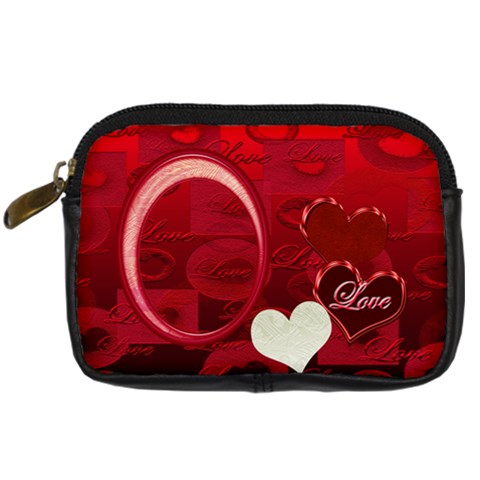 I Heart You Love 10 Leather Camera Case By Ellan Front