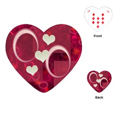 Pink Love heart Playing Cards - Playing Cards Single Design (Heart)