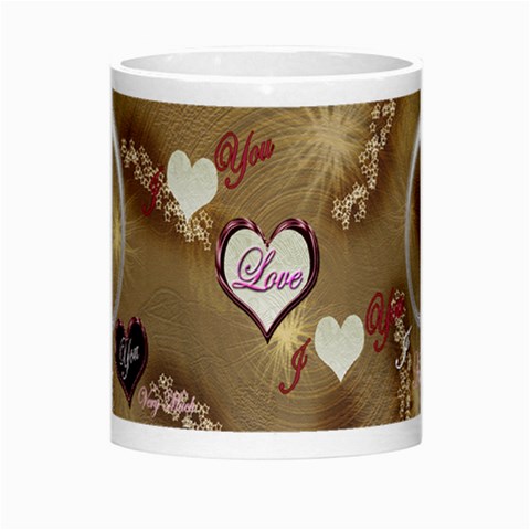 I Heart You Brown White For Him Custom Morph Mug By Ellan Center