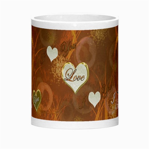 I Heart You Gold Custom Morph Mug By Ellan Center