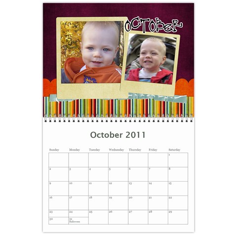 Calendar 2011 By Amanda Oct 2011