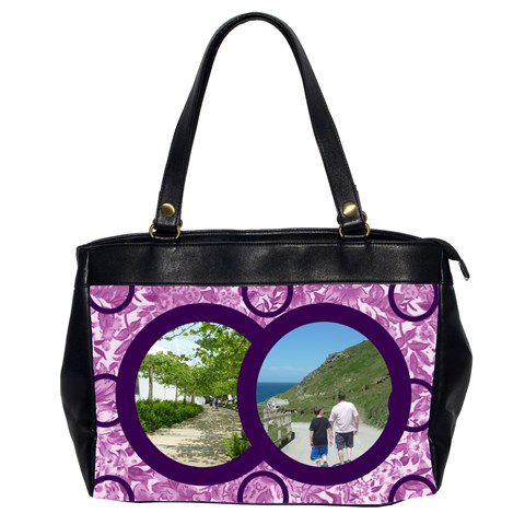 Purple Floral Eden Oversized Office Bag B By Catvinnat Front