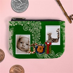 Snowman Joy Green Swirls Mini Purse