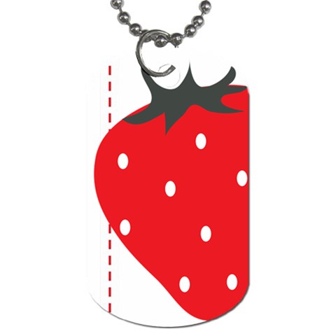 Kawaii Strawberry Dog Tag By Joyce Front