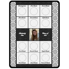 Graduation Black & White Xl Fleece Blanket