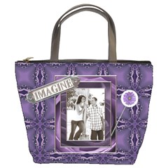 Imagine & Dream Purple Bucket Bag