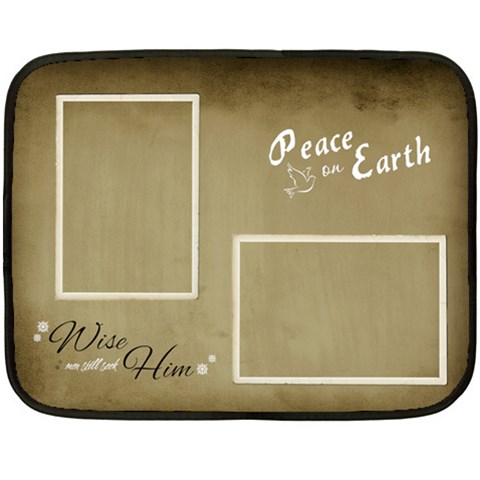 Christmas Peace Mini Fleece Blanket  By Jorge 35 x27  Blanket