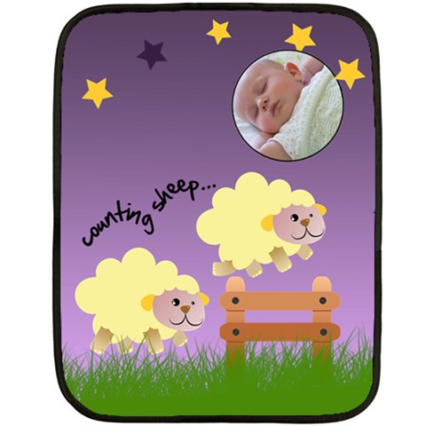 Counting Sheep 35 x27  Blanket Front