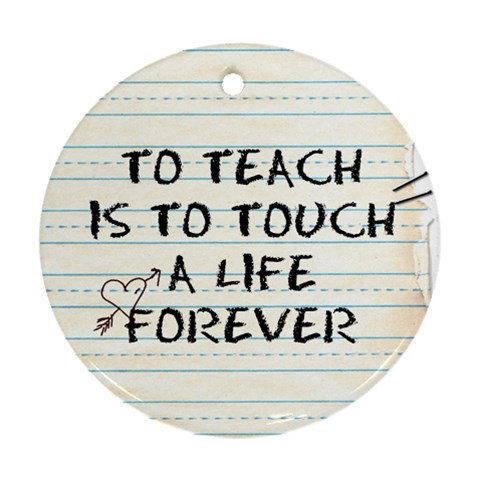 Teacher Ornament By Spaces For Faces Front