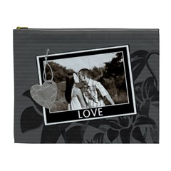 Charcoal Love XL Cosmetic Bag (7 styles) - Cosmetic Bag (XL)
