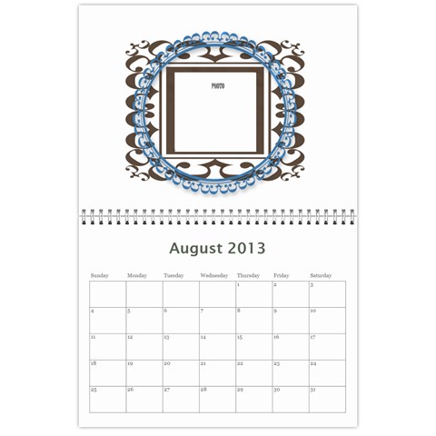 Flor De Lis 12 Month Calendar *cute* By Amanda Bunn Aug 2013