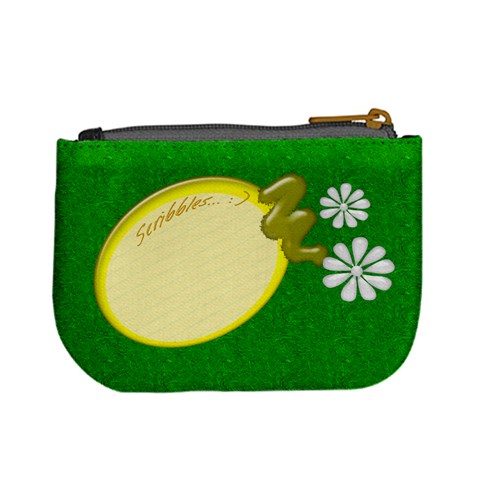 Green Custom Mini Coin Purse Template By Happylemon Back