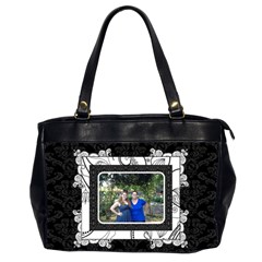 Swirls & Lace Oversized Office Handbag - Oversize Office Handbag (2 Sides)