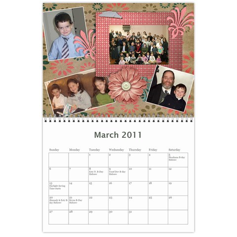 Family Calendar By Bryna Mar 2011