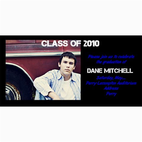 Dane s Grad Announcement By Kaylee 8 x4  Photo Card - 3