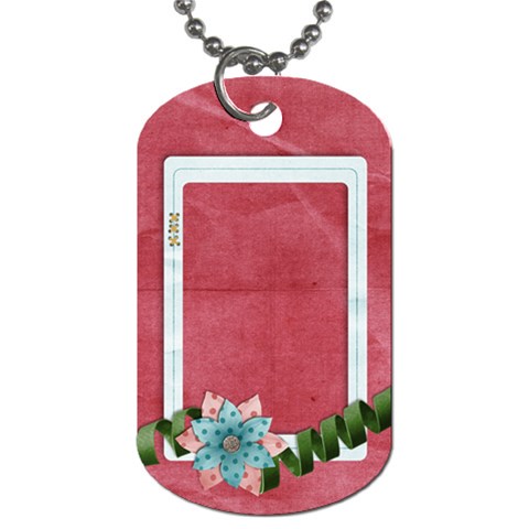 Flower Frame Dog Tag Front