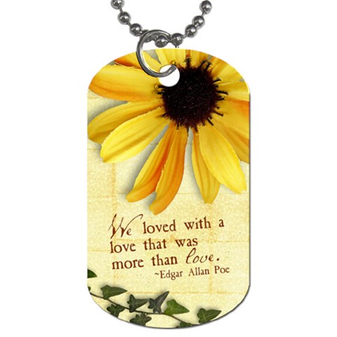 Love Word Art Dog Tag Back